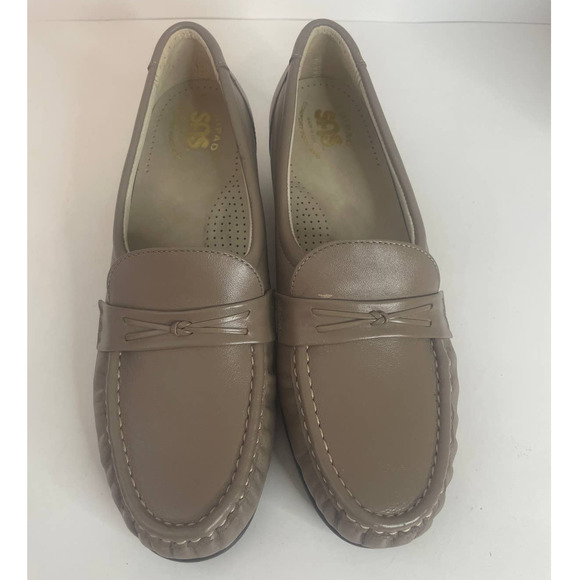 SAS Easier Leather Comfort Slip On Wedge Loafer Womens SZ 8.5 NARROW - Picture 3 of 13